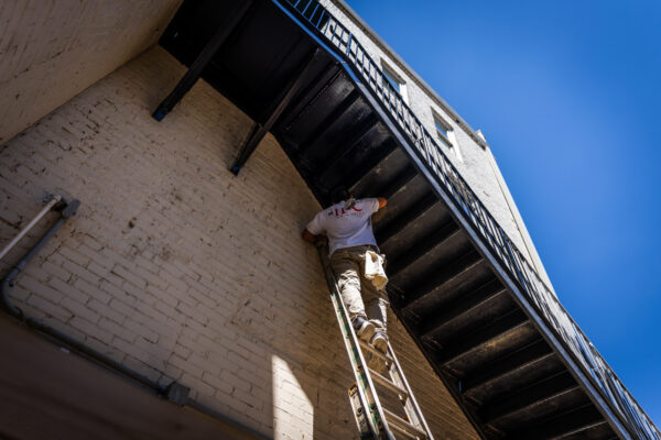 IPC worker painted the exterior of a home in Spartanburg, SC.